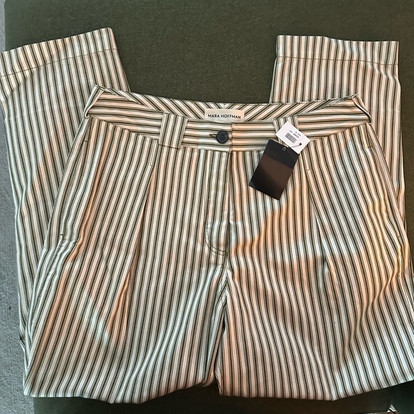 Mara Hoffman Jade Striped Twill Pant, NWT - Picture 8 of 13
